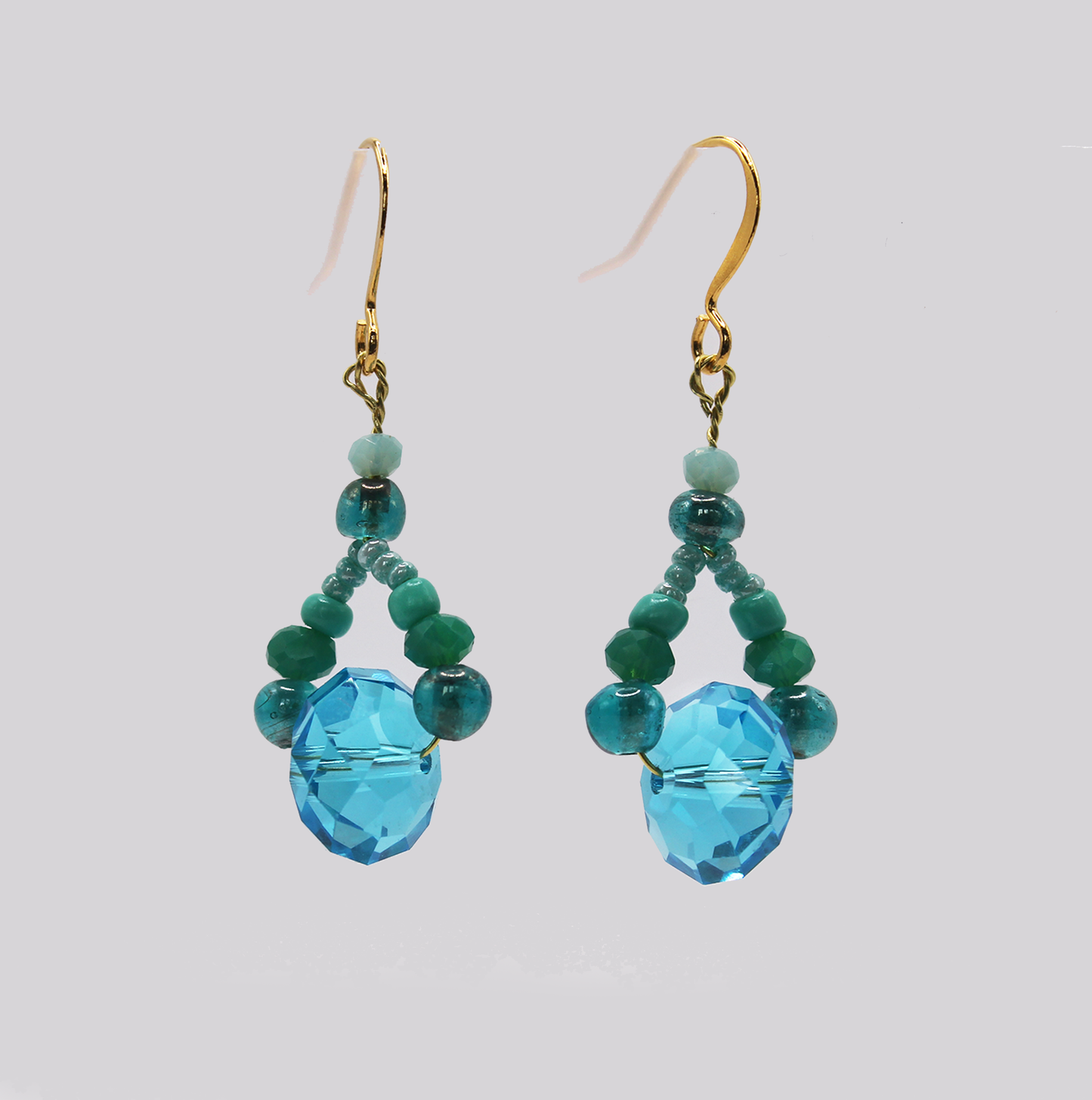 Blue coloured earrings